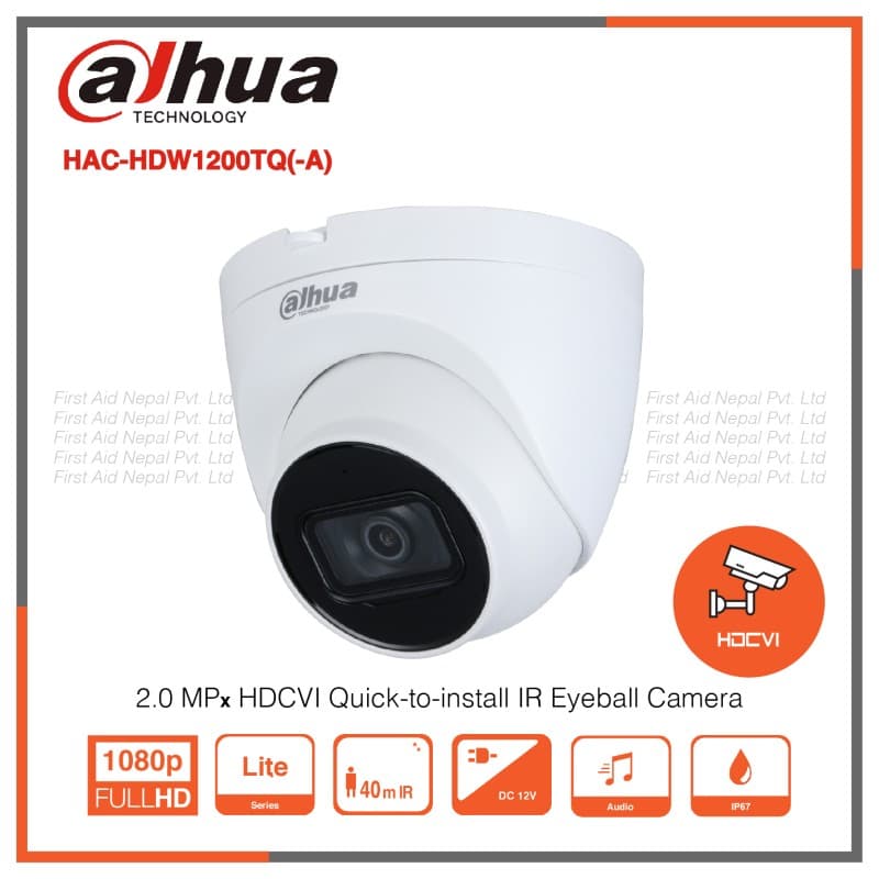 2.0 megapixel Dahua Dome CCTV camera view 2
